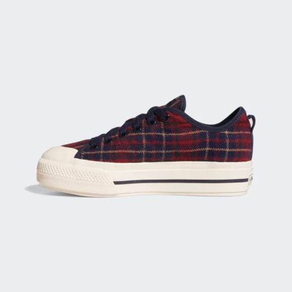 Adidas Nizza RF Platform Low Womens Casual Shoes Red Plaid H02710 NEW Sz 7 - Picture 4 of 8